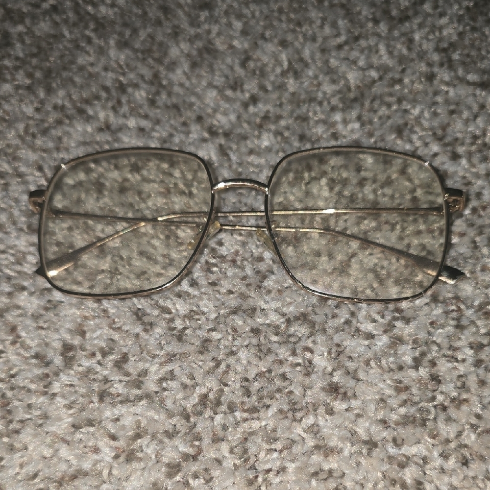 Stylish Gold Square Glasses